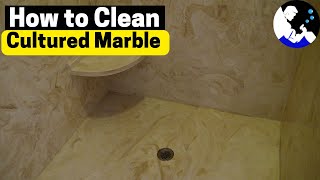 How to Clean a Cultured Marble Shower with Soap Scum Buildup!