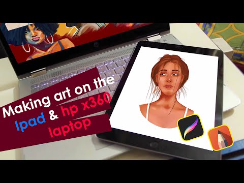 Ipad 9.7 Vs HP x360 laptop, Drawing beasts