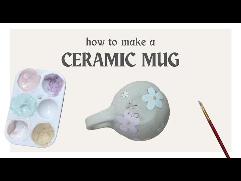 how to make a ceramic mug at home - no wheel needed✨ pottery tutorial for beginners