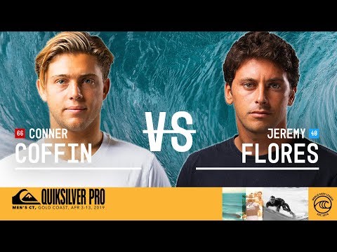 Conner Coffin vs. Jeremy Flores - Round Three, Heat 4 - Quiksilver Pro Gold Coast 2019