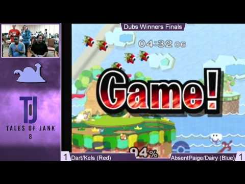 ToJ8 Melee Doubles WF - Dart/Kels (red) vs Dairy/AbsentPage (blue)