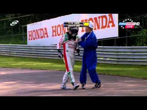 WTCC 2013 RD04 Hungary RACE 2 start pile up