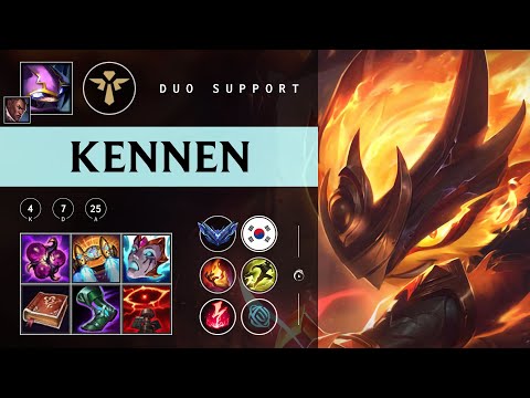 Kennen Support vs Rakan - KR Diamond Patch 25.23