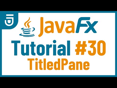 TitledPane | JavaFX GUI Tutorial for Beginners