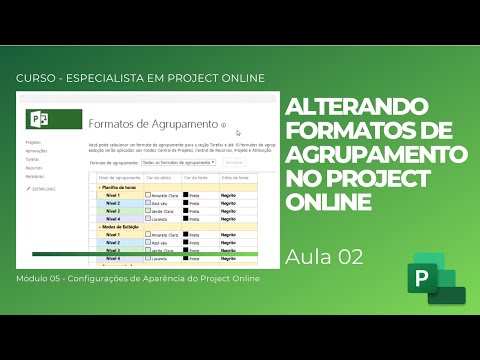 Aula 05.02: Alterando Formatos de Agrupamento no Project Online