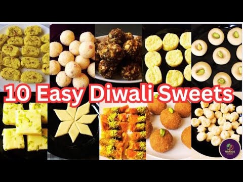 Diwali Special Sweets Recipes in 30 Minutes | 10 Easy Diwali Sweets | 10 Sweets for Diwali