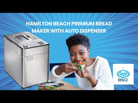 Hamilton Beach Premium Dough  Bread Maker Machine with Auto Fruit and Nut Dispenser 2 lb Loaf Capaci
