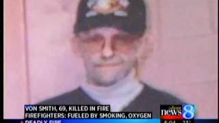 preview picture of video 'Smoker on oxygen dies in house fire'