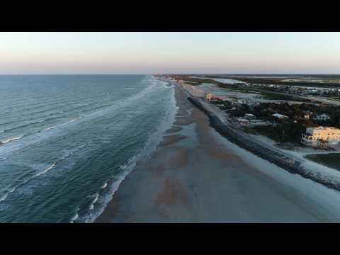 footage Drone of Matanzas Inlet Beach