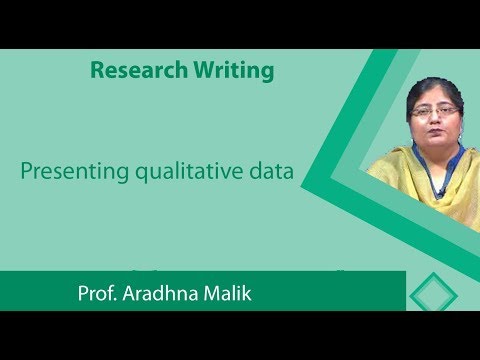 Lecture 19 Presenting qualitative data