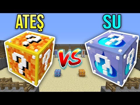ATEŞ VS SU ŞANS BLOKLARI CHALLENGE - Minecraft