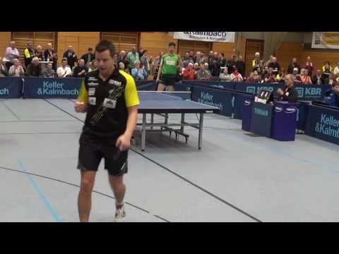 David vs Lauric Jean Belgium 2 TV Hilpoltstein vs  TTC Juelich Tischtennis Bundesliga 2  20170319 9