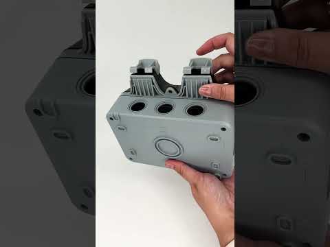 Розетка подвійна (з вимикачем всередині) IP66 водонепроникна сіра Premium