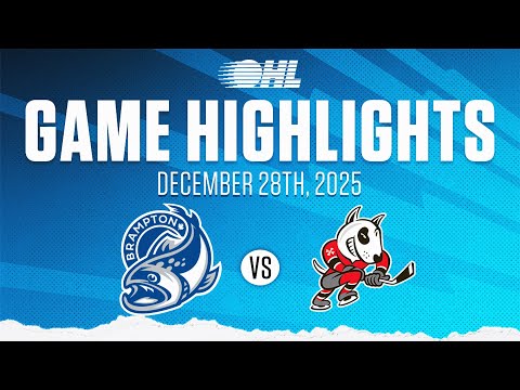 OHL Highlights: Brampton Steelheads @ Niagara IceDogs Dec. 28, 2025
