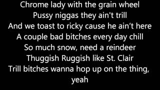 ASAP Rocky Thuggin&#39; Noise Lyrics On Screen ( ASAP MOB )