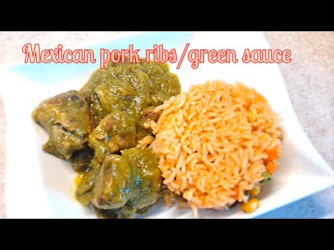 Mexican pork ribs green sauce • costillas de Puerco