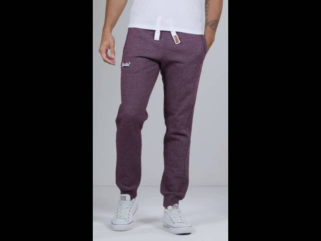 Vídeo relacionado con Superdry Pantalones casuales unisex con logotipo Essential Joggers Hb, Dark Navy, S