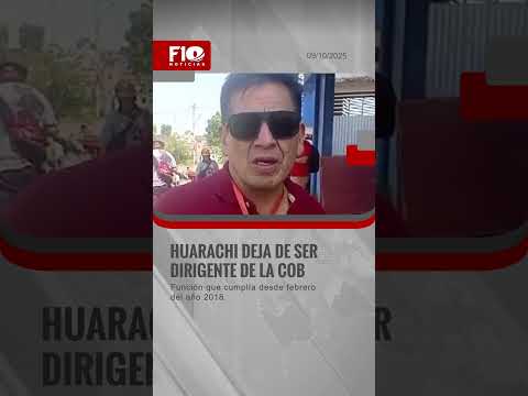Juan Carlos Huarachi deja la dirigencia de la COB | #f10hd #f10bolivia #Bolivia