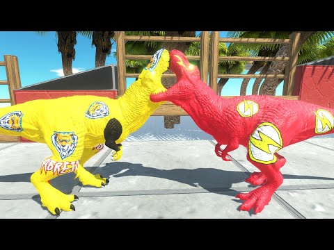 SABRETOOTH T REX DEATH CLIMB - Animal Revolt Battle Simulator