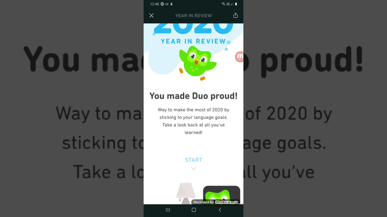 Duolingo 2020 learning report