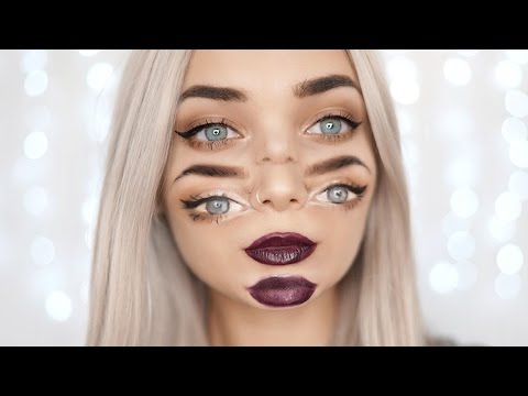 Trippy Double Vision Halloween Makeup Tutorial Video
