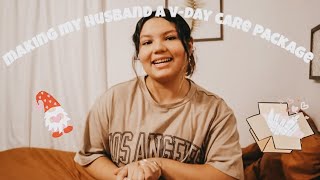 making my husband a care package! v-day edition | VLOG