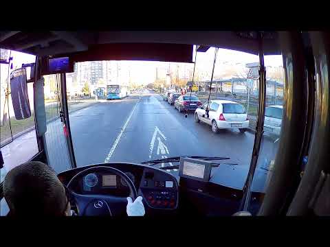 142E (194M) Busz. Mercedes Benz Conecto G. (Cockpit View) Budapest. 2021.