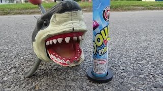 Sharks vs Parachute Fireworks "Shark Week Celebration" Toy Shark Lighting Fireworks