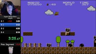 Super Mario Bros. any% speedrun in 5:52
