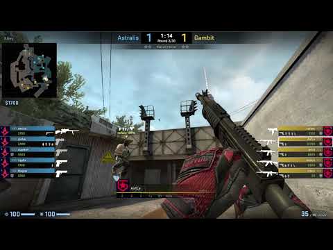 CS:GO POV Demo Gambit Ax1Le (33/13) vs Astralis (de_overpass)