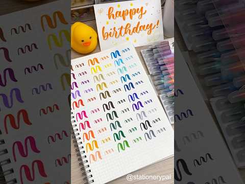 Pentel Brush Sign Pen Twin Swatch!🎨🎨 #shorts