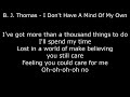 Northern Soul - B. J. Thomas - I Don't Have A Mind Of My Own  - With Lyrics