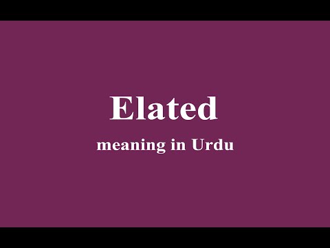 Elated meaning in Urdu