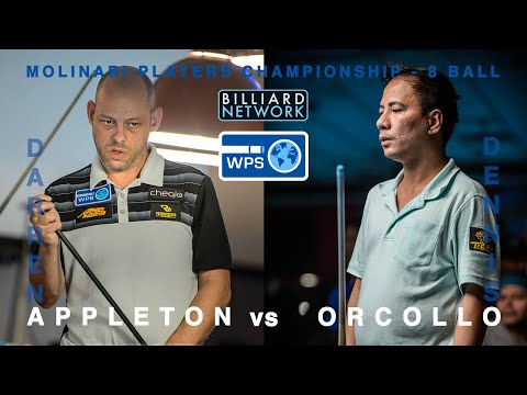 BEST 8 BALL Matches!....Dennis ORCOLLO vs Darren APPLETON | World Pool SERIES - Molinari Players