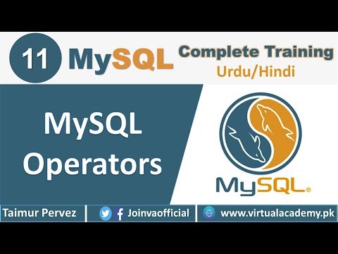 How to Use MySQL Operators | MySQL Video Tutorials 2019 in Urdu Hindi | 11