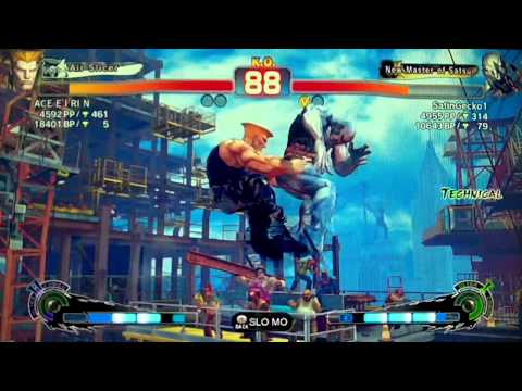 SSF4 AE:2012 ACE E I RI N (Guile) vs SatinGecko1 (Seth)