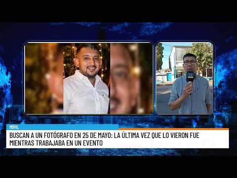 Buscan a un fotógrafo en 25 de Mayo: La última vez que lo vieron fue mientras trabajaba en un evento