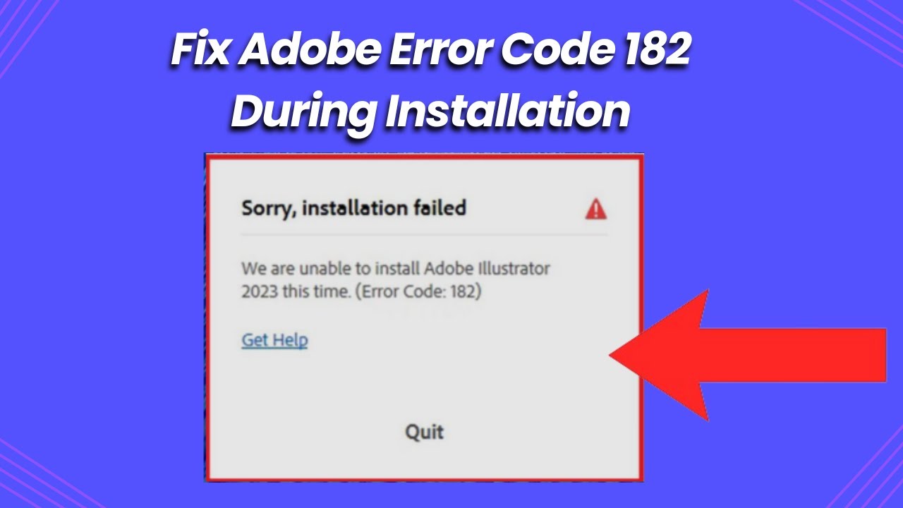 Fix Adobe Error Code 182 During Installation