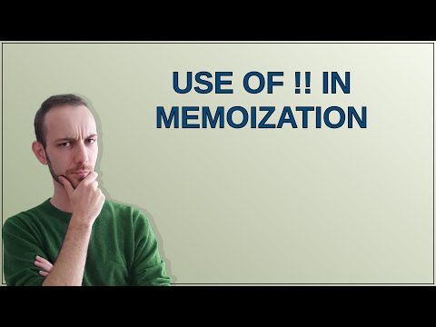 Use of !! in memoization