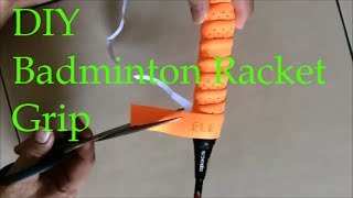How to put grip on a badminton racket (Albert999)