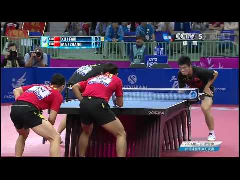 Zhang Jike. Ma Long vs. Xu Xin. Fan Zhendong --- Asian Games Table Tennis 2014