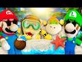 Crazy Mario Bros Mario And Luigi Go To The Beach