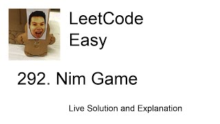 YouTube video '292. Nim Game (Leetcode Easy)'