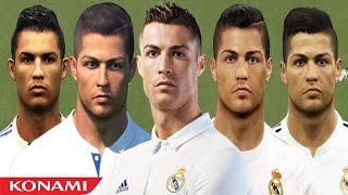 Cristiano RONALDO from PES 3 to PES 2017 (vs Real 