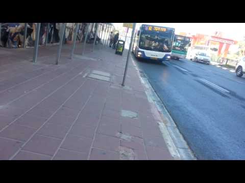 Ride on new MAN NL323F of Dan on route 82 in Ramat Gan