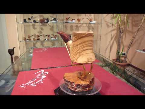 Pipa olivastro half bent fatta a mano - www.paronellipipe.it