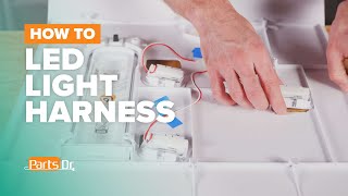 How to Replace Ceiling 3 LED Light Module & Harness part # W11484840 on Your Whirlpool Refrigerator