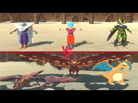 TEAM DRAGON VS TEAM DRAGON BALL - Animal Revolt Battle Simulator
