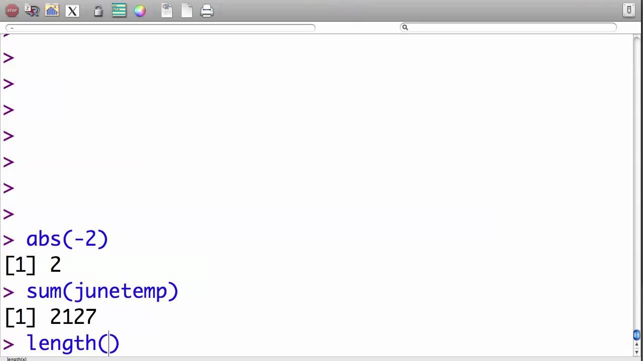 R single input functions (video5)