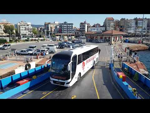 ÇANAKKALE İSKELESİNDEN KALKAN  ARABALI VAPUR ÇANAKKALE ECEABAT SEFERİ